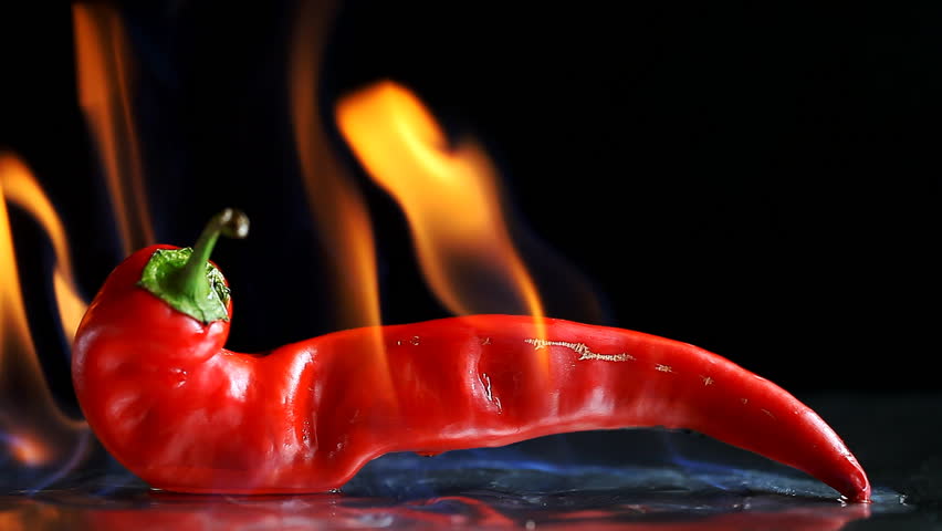 Pod Of Hot Pepper On Fire Stock Footage Video 3501614 - Shutterstock