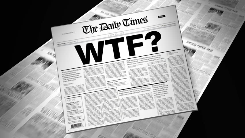 Slang WTF? - Newspaper Headline Stock Footage Video 1764716 - Shutterstock