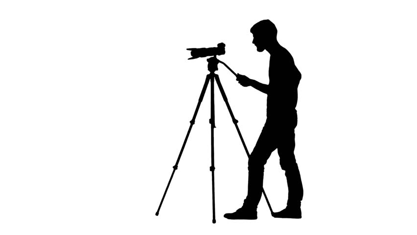 Camera Settings For Shooting On Tripod. Silhouette, White Background ...