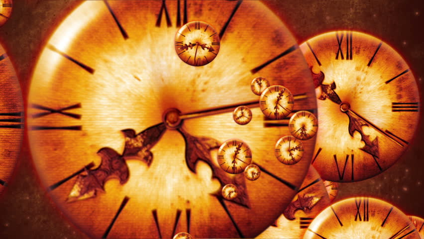 Many Clocks Flying In Time Lapse In 3D Space Stock Footage Video ...