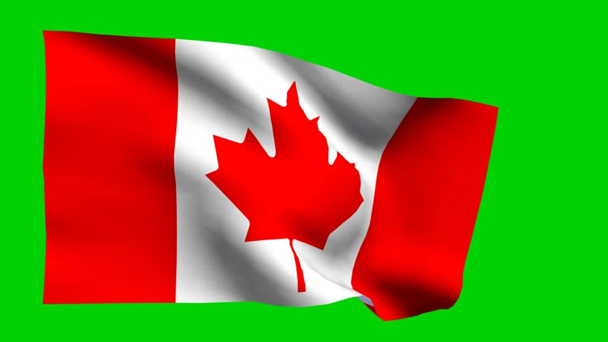 Canadian Flag Waving On Green Screen. Stock Footage Video 2958340 ...