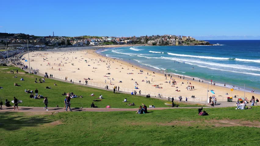 Surfing At Bondi Beach, Sydney 4k Stock Footage Video 7841959 ...