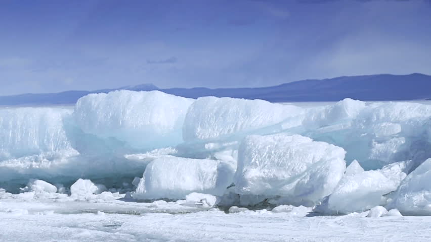 Ice Hummocks On Baikal Lake Stock Footage Video 2218855 - Shutterstock