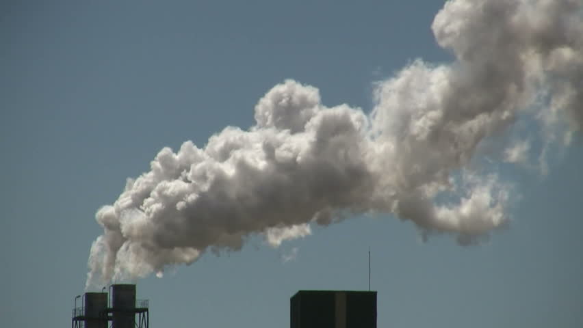 Factory Smoke Stack. Smoke Stacks Of Bio-fuel Plant. A Bio-diesel Plant ...