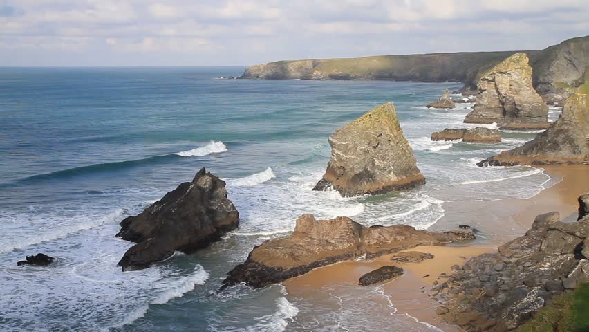 Carnewas And Bedruthan Steps On The North Cornish Coast Between Padstow ...