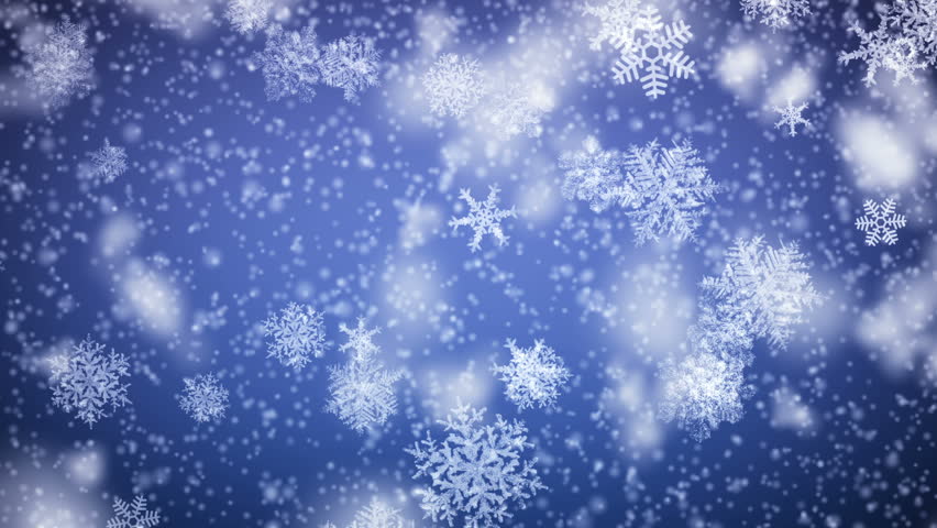 Snowflakes Falling Over A Blue Backdrop. Stock Footage Video 1937572 ...