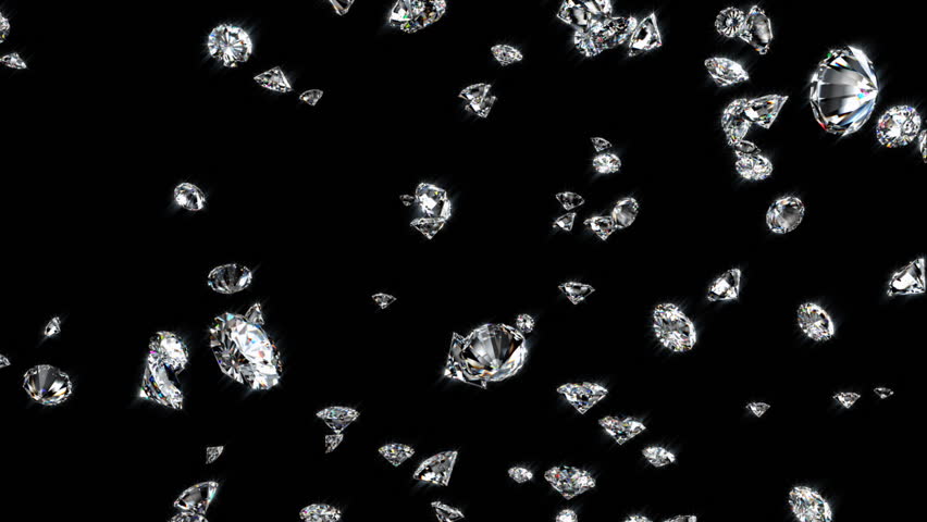 Reflective Diamonds Falling Down. Stock Footage Video 12566387 ...