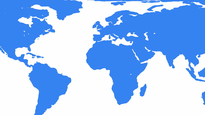 Individual countries. Blue White Map. Blue World Movement.