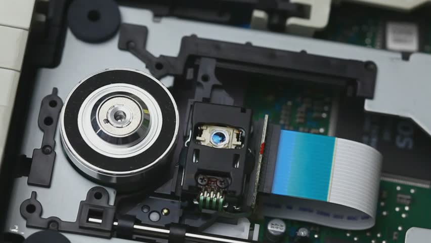 CD Reader Inside View: Inserting, Reading And Ejecting The CD-ROM Stock ...