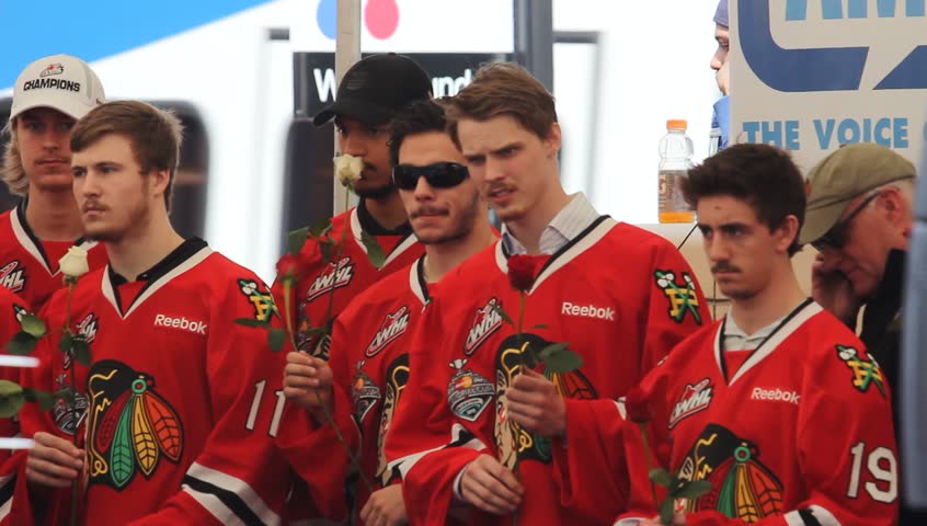 PORTLAND, OREGON, MAY 14 2013: Portland Winterhawks Ice Hockey Team ...