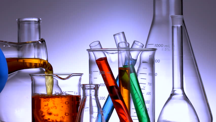 Pouring Chemicals Into Lab Glassware Stock Footage Video 3980083 ...