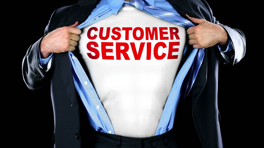 Customer Service Superman Superhero Tearing Open Shirt To Reveal Chest ...