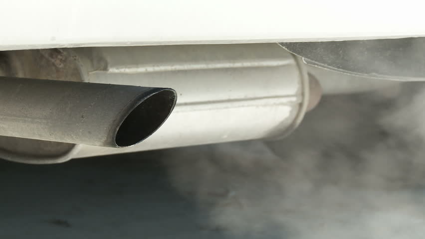 Tailpipe Emitting Exhaust Fumes Into The Atmosphere Stock Footage Video ...