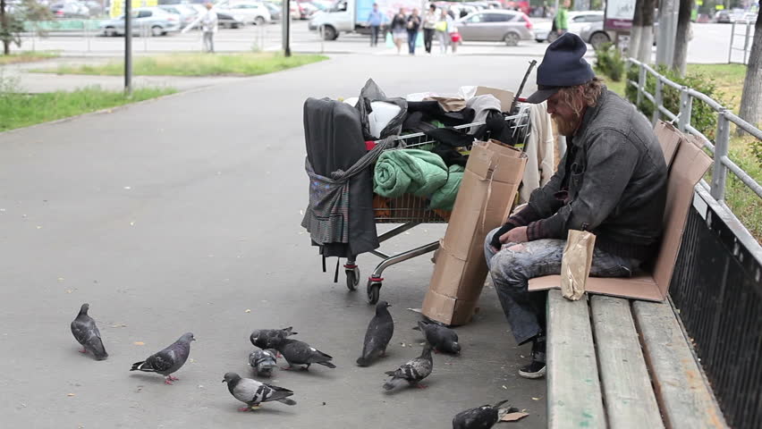 Homeless Person And Shopping Cart Stock Footage Video 1477684 ...