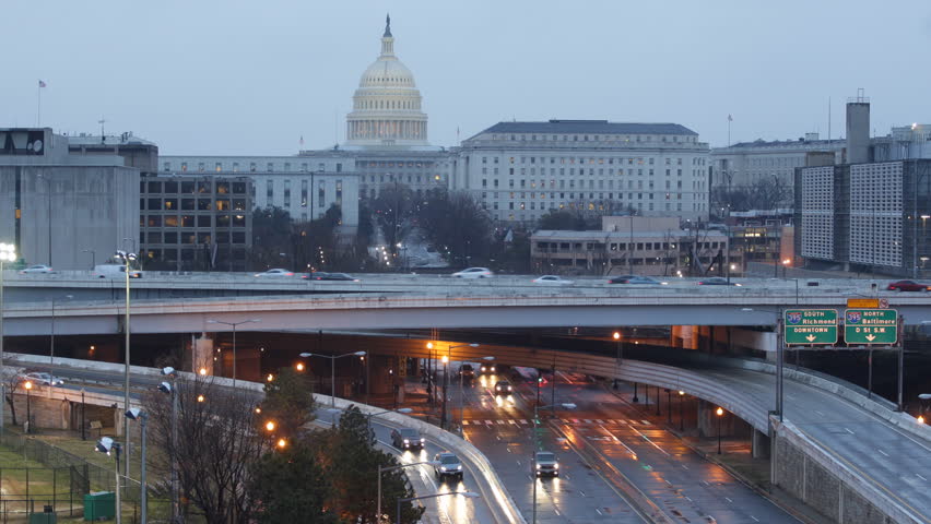 Aerial View Traffic Southeast I-695 US S Capitol Street Washington DC ...