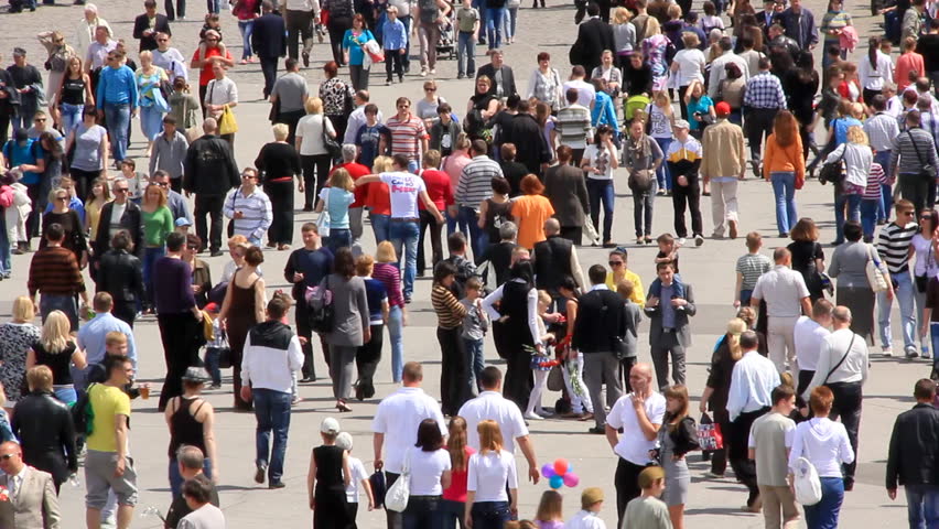 KIEV, UKRAINE, MAY 9, 2010: People Crowd, Kiev, Ukraine, May 9, 2010 ...