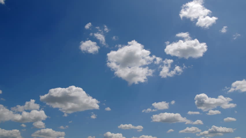 HD 1080p Time Lapse Clouds Over Blue Sky Captured With 12mpix DSLR ...