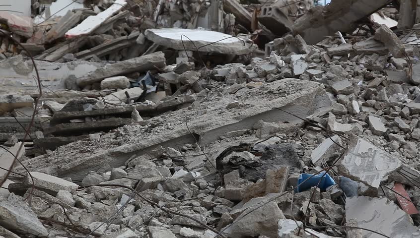 Rubble After Rocket Attack, Earthquake Stock Footage Video 5156306 ...