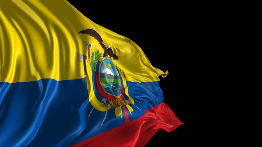 Flag Of Ecuador Beautiful 3d Animation Of Ecuador Flag With Alpha ...