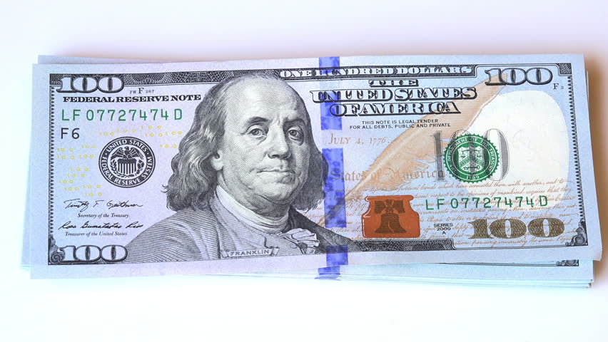 Zoom In On A New 100 Dollars Bill Stock Footage Video 6809065 ...