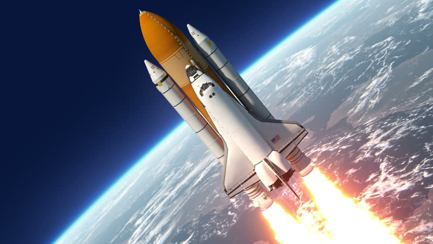 Space Shuttle Launch. 3D Animation. Stock Footage Video 7118395 ...