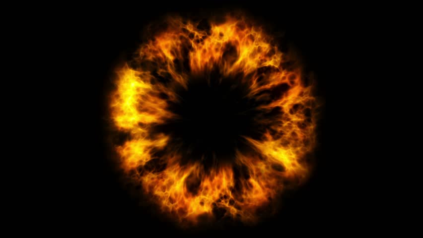 Abstract Motion Background, Fire Circle Explosion Like Expansion ...