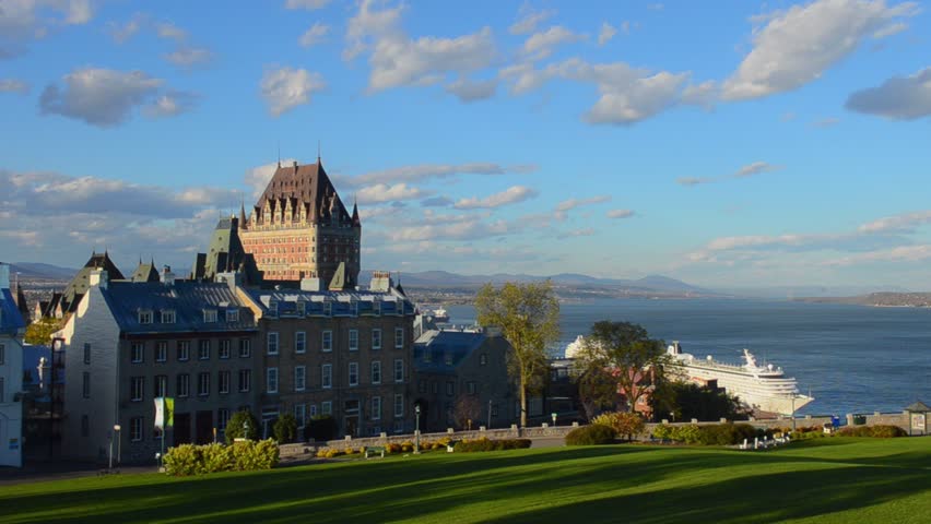 Quebec City Quebec Canada Beautiful Scene With The Famous Chateau ...