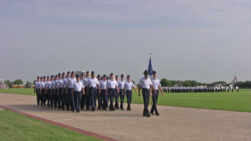 Video Of USAF Enlisted Basic Training Graduates Marching In Pass In ...