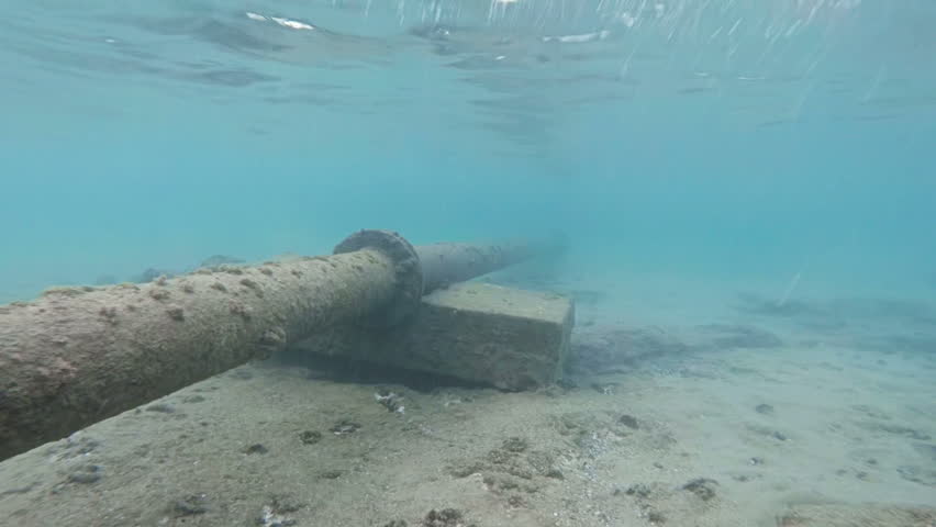 Rusty Pipe Under The Surface Of The Ocean Stock Footage Video 7434409 ...