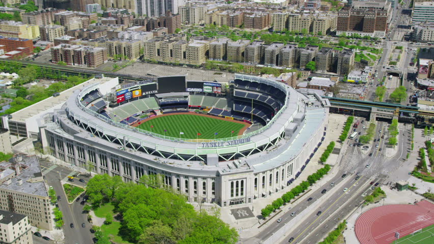 NEW YORK JULY 2014 - Aerial View Of Yankee Stadium In Downtown New York ...