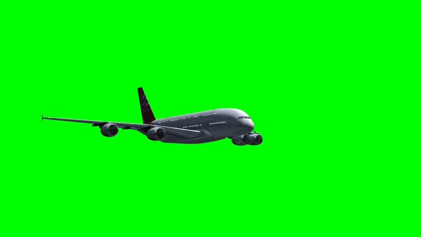 Airplane Airbus A380 In Fly - Green Screen Stock Footage Video 7917910 ...