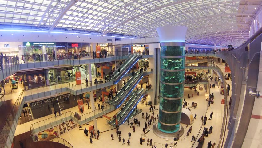 NOV 30, 2014 Shopping Mall AVIAPARK, Moscow, Russia. Just Opened ...