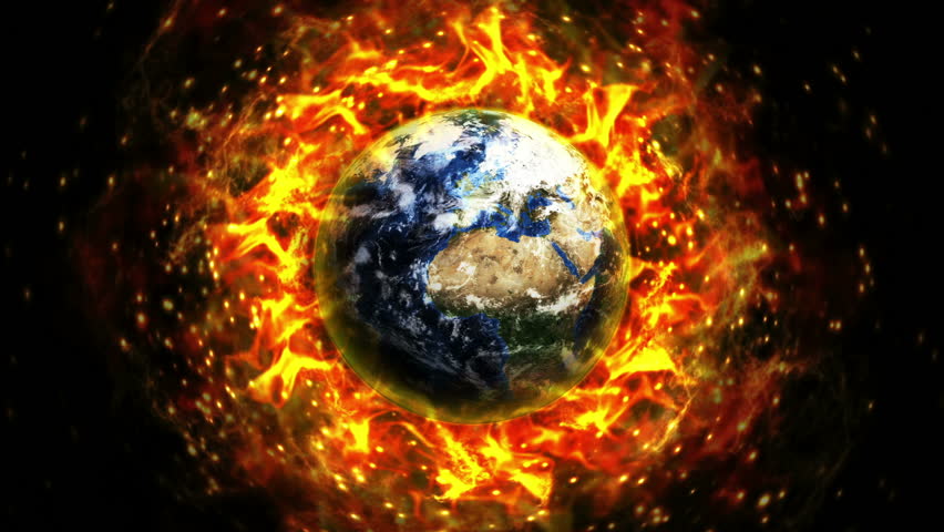 Fiery Earth, With Alpha Channel Stock Footage Video 8232169 - Shutterstock