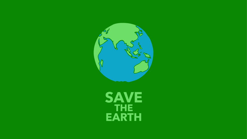 Save The Earth - Rotating Earth Hand Drawn Animation Stock Footage ...