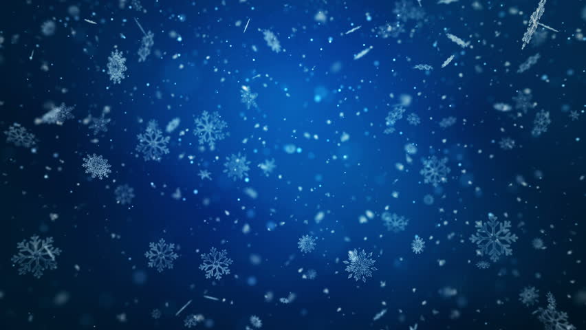 Falling Snowflakes, Snow Background. Loop Animation. 4K. Stock Footage ...