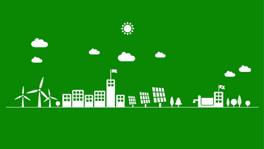 symbol electricity green Carbon with   graphs concept footprint emissions CO2 by classic made