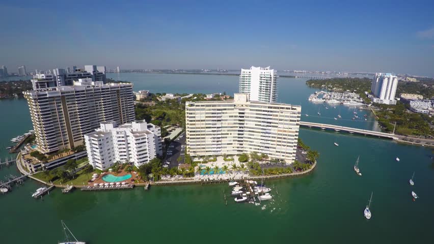 Aerial Video Of Belle Isle Miami Beach Florida 4k Stock Footage Video ...