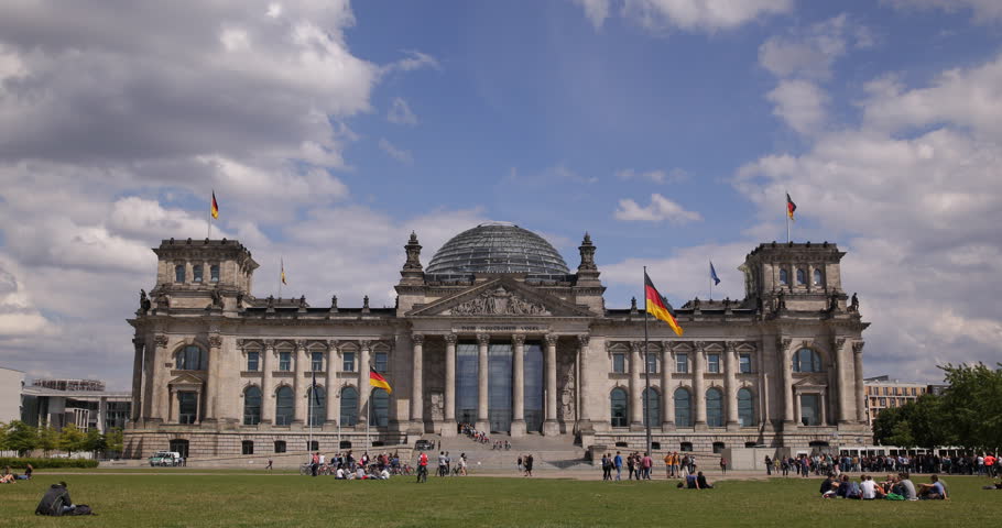 BERLIN, GERMANY - JUNE 30, 2014 Historic Famous Architecture Reichstag ...