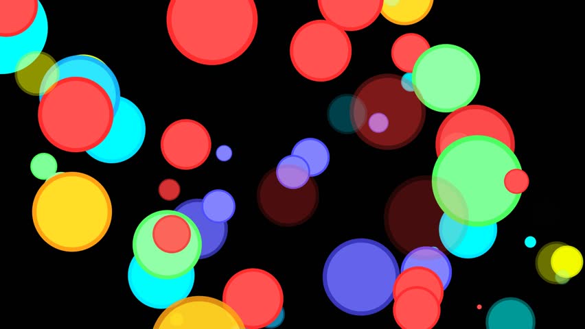 Simple Bokeh Balls Animated Abstract Black Background Stock Footage ...