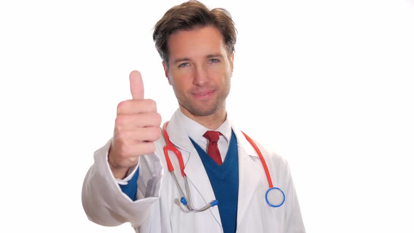 Young Medical Doctor Giving The Thumbs-up Stock Footage Video 8508361 ...