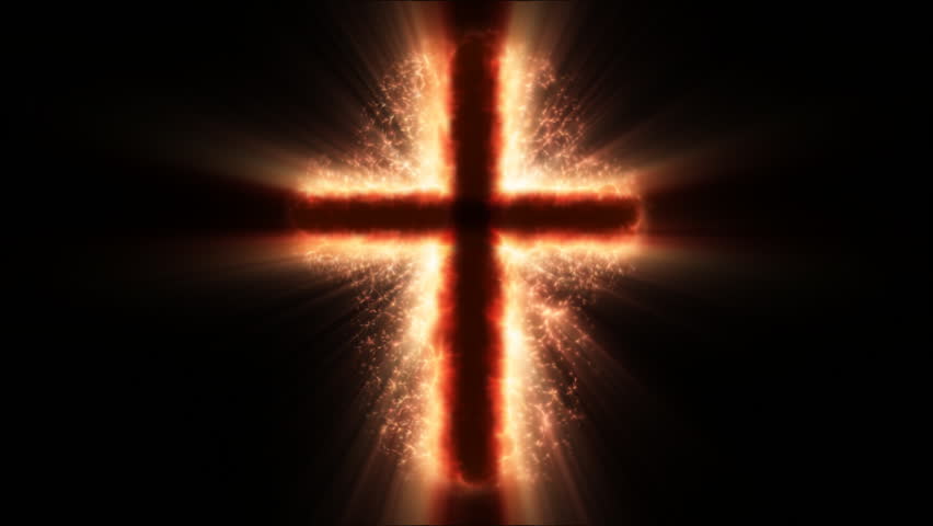 Religious Cross On Fire Stock Footage Video 788509 - Shutterstock