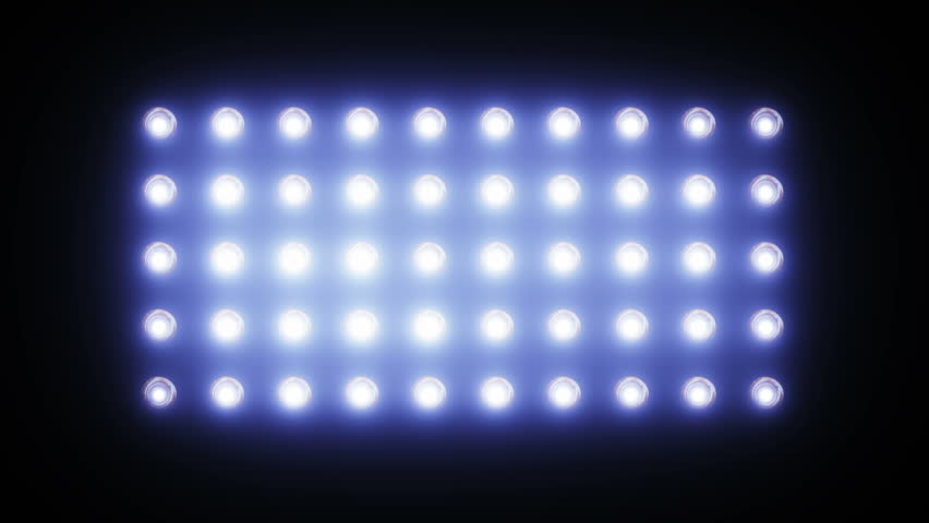 Flashing, Glowing Stadium Lights. With Luma Matte. Stock Footage Video ...