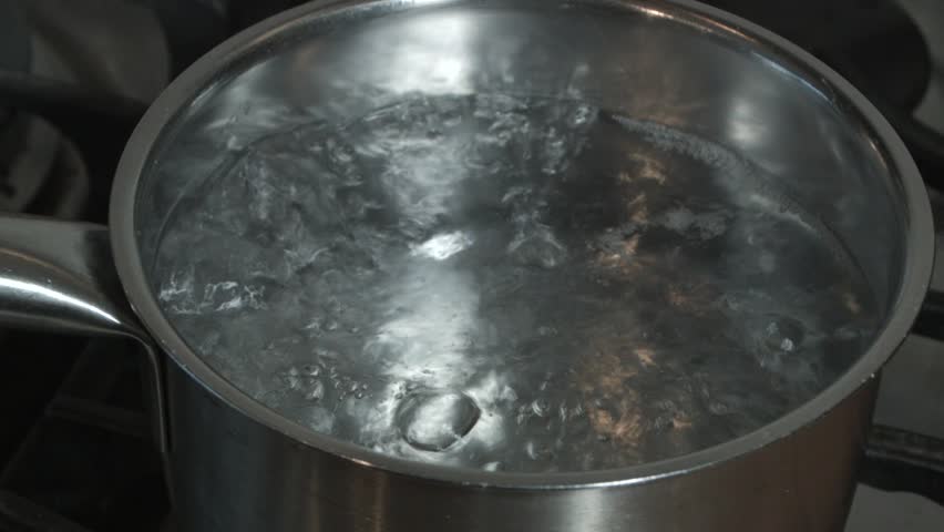 Boiling Water In A Kitchen Pot As A Symbol Of Cooking Or Food ...