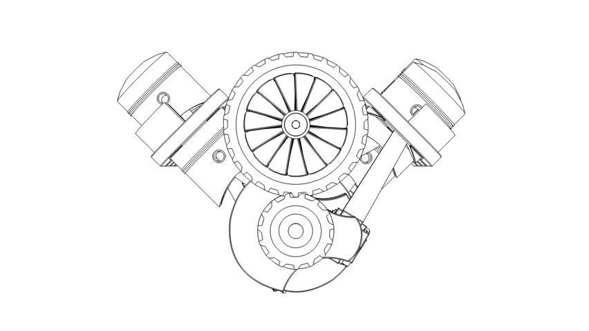 Как рисовать двигатель